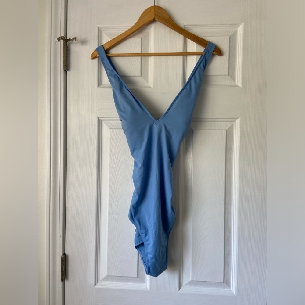 NWT Johnny Was Calme Cross Back One Piece Size XL Della Blue